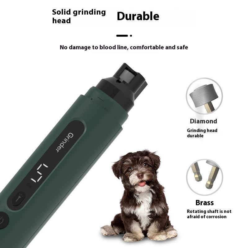 Dog Nail Grinder Electric Pet Nail Trimmers Rechargeable Cat Nail Grinders Super Quiet With 5-Speed Setting For Small to Large Dogs & Cats Claw Care Pet Products
