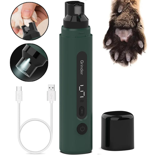 Dog Nail Grinder Electric Pet Nail Trimmers Rechargeable Cat Nail Grinders Super Quiet With 5-Speed Setting For Small to Large Dogs & Cats Claw Care Pet Products